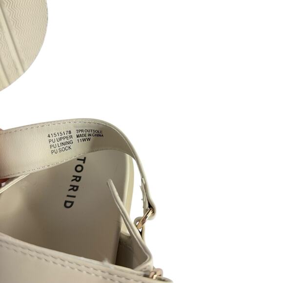 Torrid Ivory Chunky Strap Sandal Women’s Size 11 WW - Picture 10 of 10